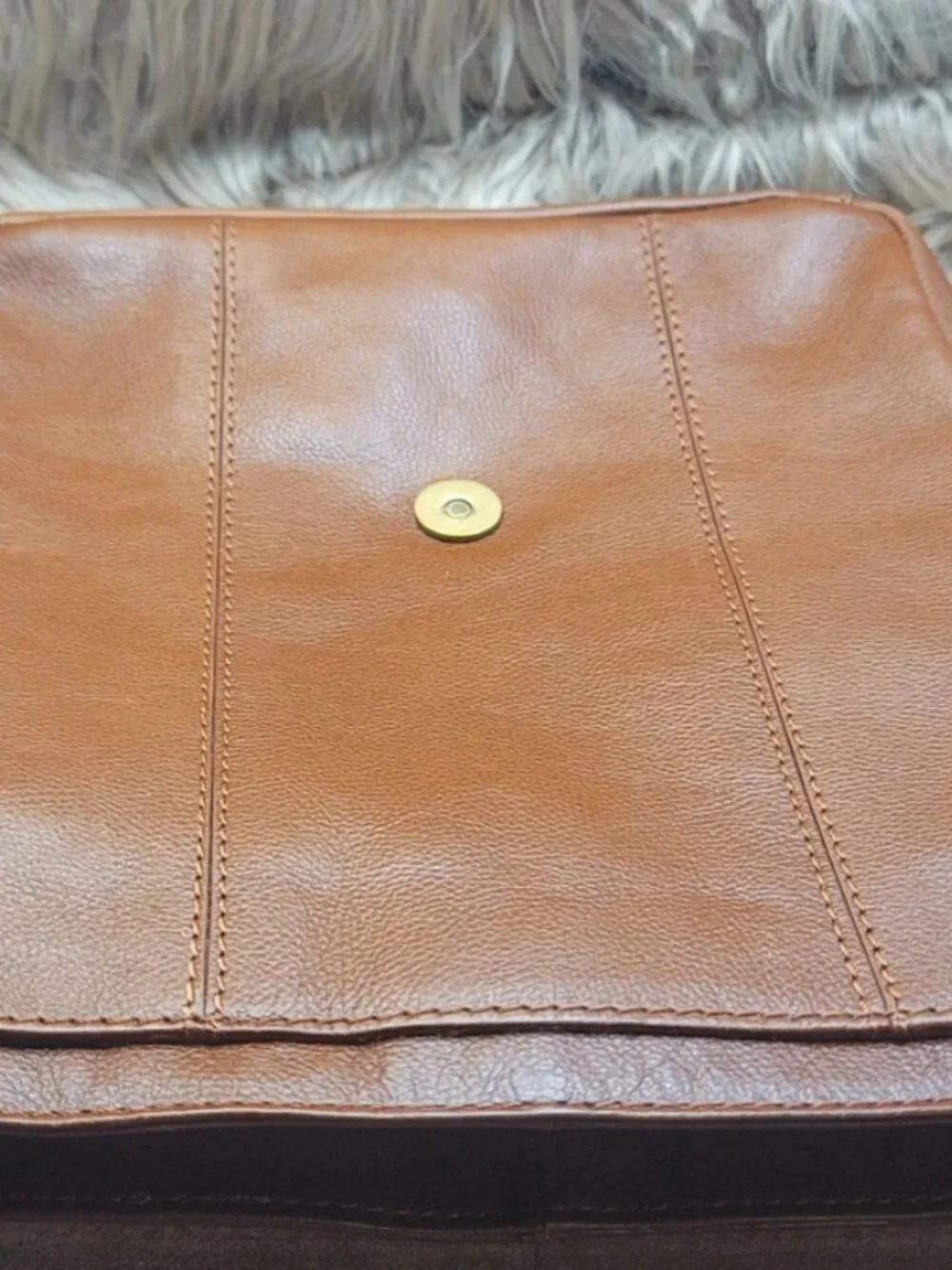Brown Genuine Leather Crossbody